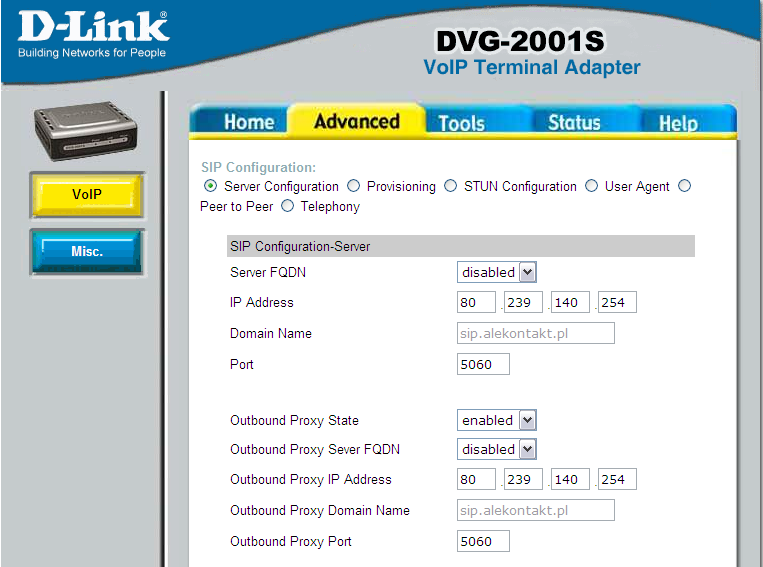 D-Link DVG2001-S - Instrukcja konfiguracji